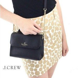 J Crew ~ Deco Bubble Dot ~ Skirt ~ Cream Tan Brown ~ 100% Woven Cotton ~ Size: 4